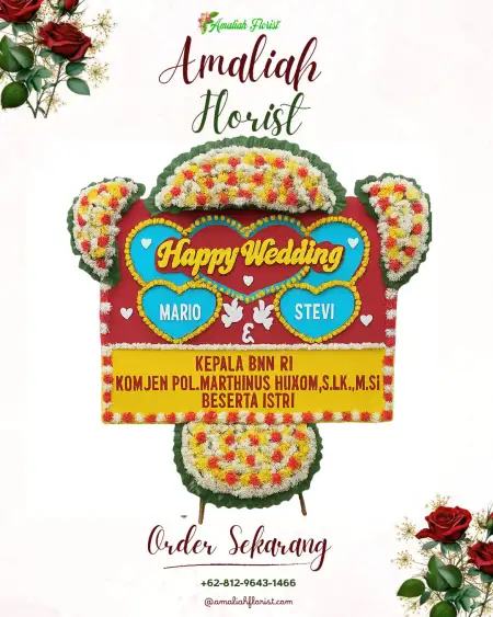 Papan Bunga Pernikahan Ngadiroyo